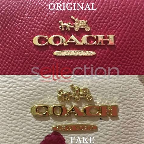 real vs fake coach logo|More.